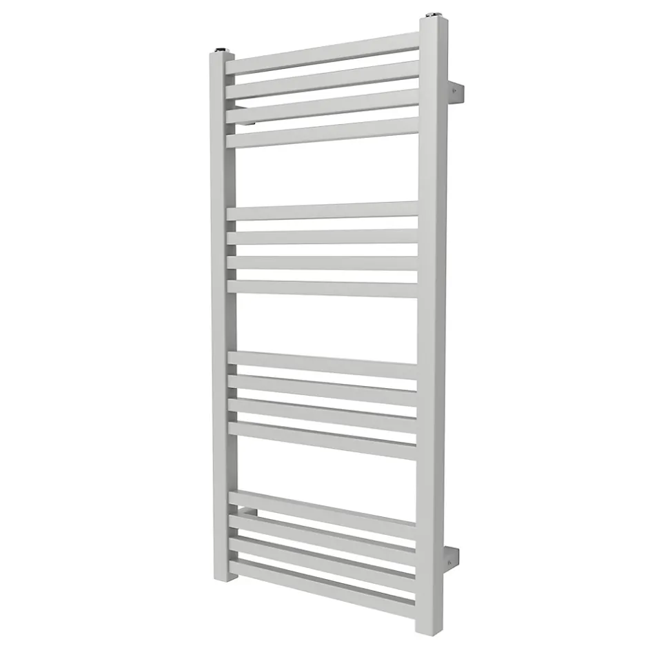GoodHome Sèche-serviettes eau chaude en acier Duala gris 16 barres - 325 W