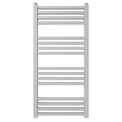 GoodHome Sèche-serviettes eau chaude en acier Duala gris 16 barres - 325 W