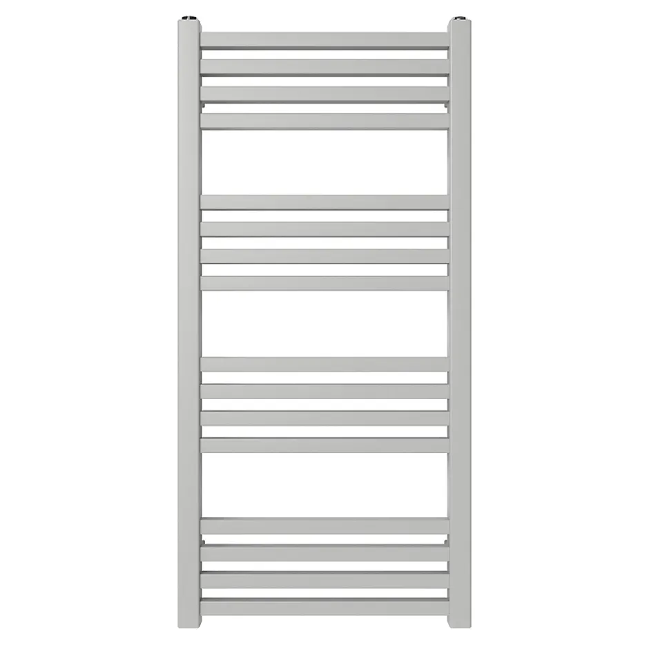 GoodHome Sèche-serviettes eau chaude en acier Duala gris 16 barres - 325 W