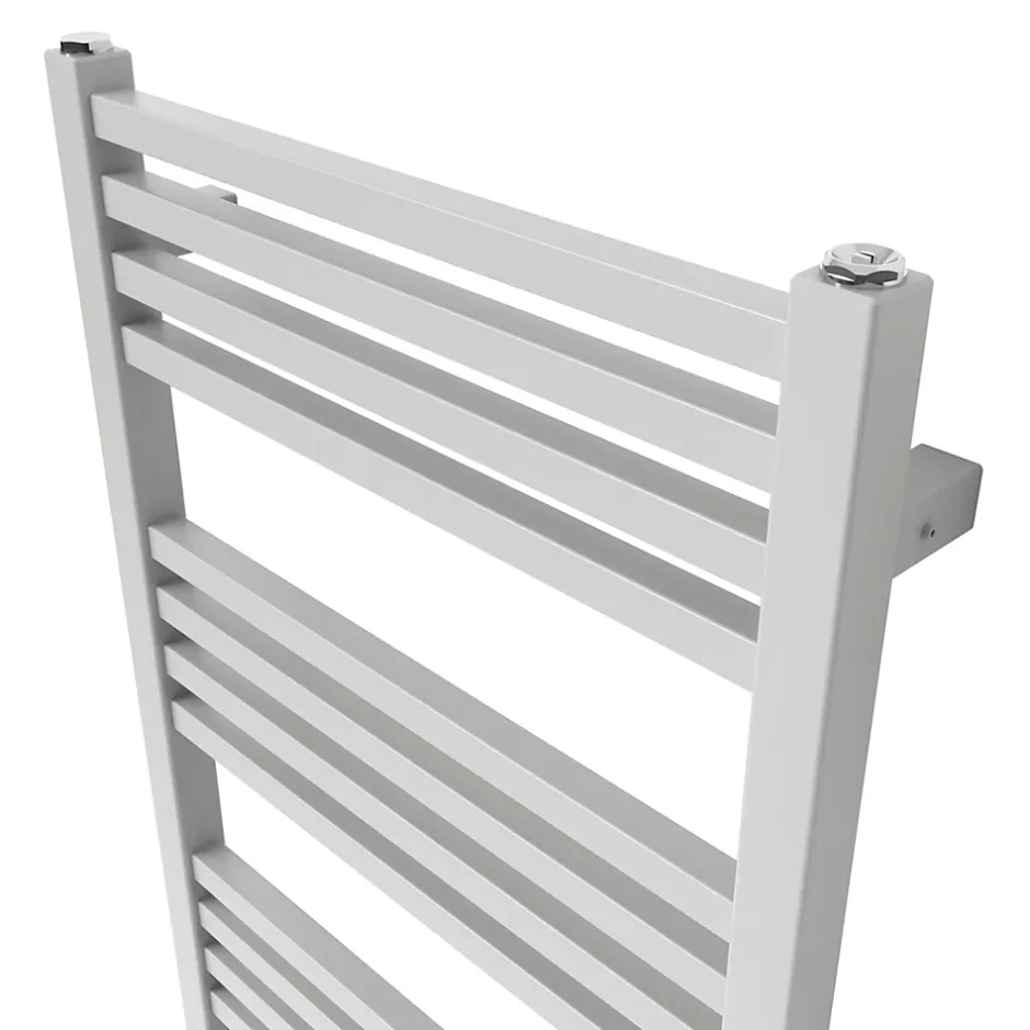 GoodHome Sèche-serviettes eau chaude en acier Duala gris 16 barres - 325 W