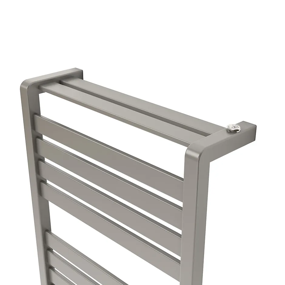 GoodHome Sèche-serviettes eau chaude Loreto vertical gris/argent 546 W* Sèche-Serviettes Eau Chaude