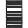 Acova Sèche-serviettes eau chaude noir en acier 432W + 2 patères, Astrakan