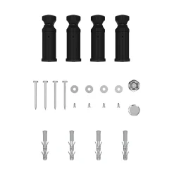 Flomasta Sèche-serviettes eau chaude plat en acier noir 609W* Sèche-Serviettes Eau Chaude