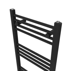 Flomasta Sèche-serviettes eau chaude plat en acier noir 609W* Sèche-Serviettes Eau Chaude