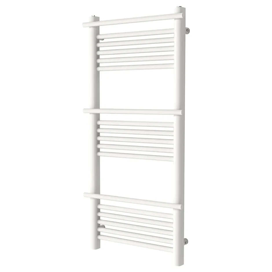 GoodHome Sèche-serviettes eau chaude en acier Solna vertical blanc mat 459 W* Sèche-Serviettes Eau Chaude