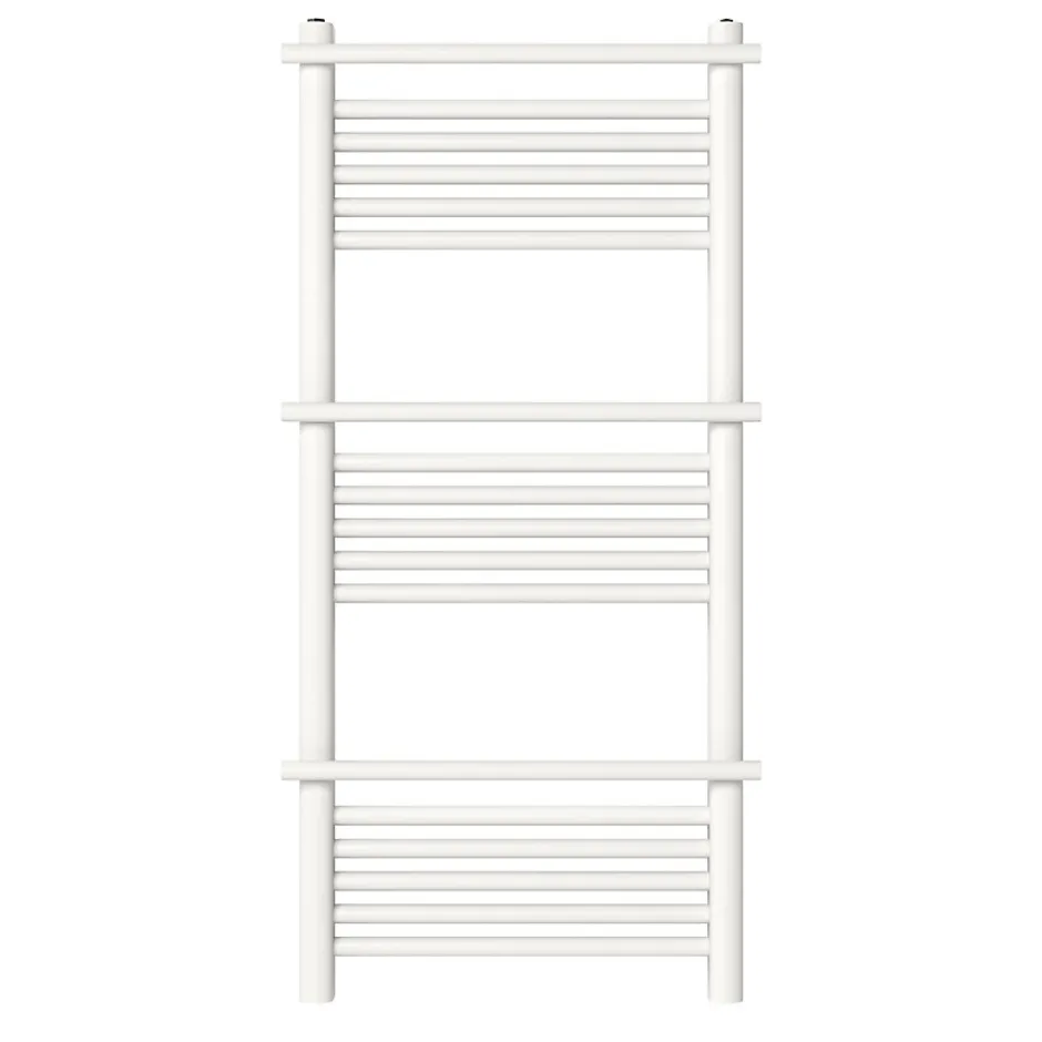 GoodHome Sèche-serviettes eau chaude en acier Solna vertical blanc mat 459 W* Sèche-Serviettes Eau Chaude