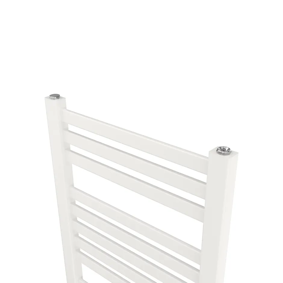 GoodHome Sèche-serviettes eau chaude en acier Aspley blanc 485W* Sèche-Serviettes Eau Chaude