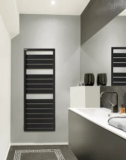 Acova Sèche-serviettes eau chaude en acier Astrakan noir 608W* Sèche-Serviettes Eau Chaude