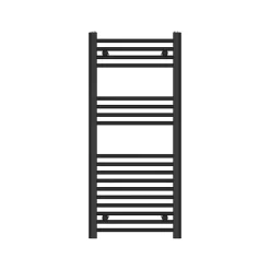 Flomasta Sèche-serviettes eau chaude plat en acier noir 411W