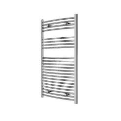 Flomasta Sèche-serviettes eau chaude en acier galbé argent 382W