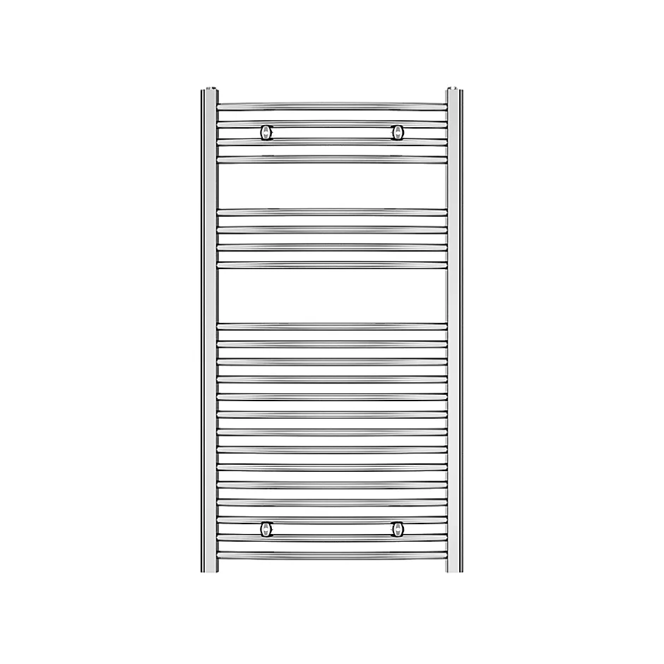 Flomasta Sèche-serviettes eau chaude en acier galbé argent 382W