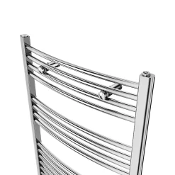Flomasta Sèche-serviettes eau chaude en acier galbé argent 382W