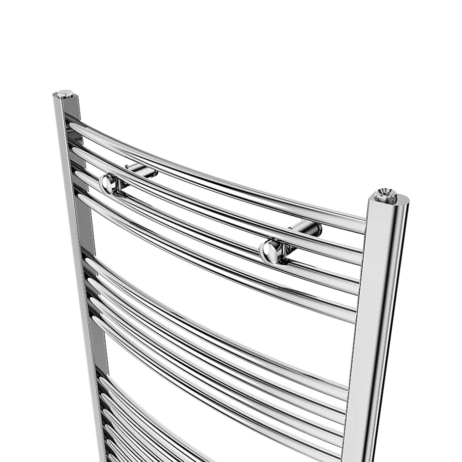 Flomasta Sèche-serviettes eau chaude en acier galbé argent 382W
