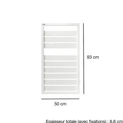 Acova Sèche-serviettes eau chaude en acier Astrakan blanc 432W* Sèche-Serviettes Eau Chaude