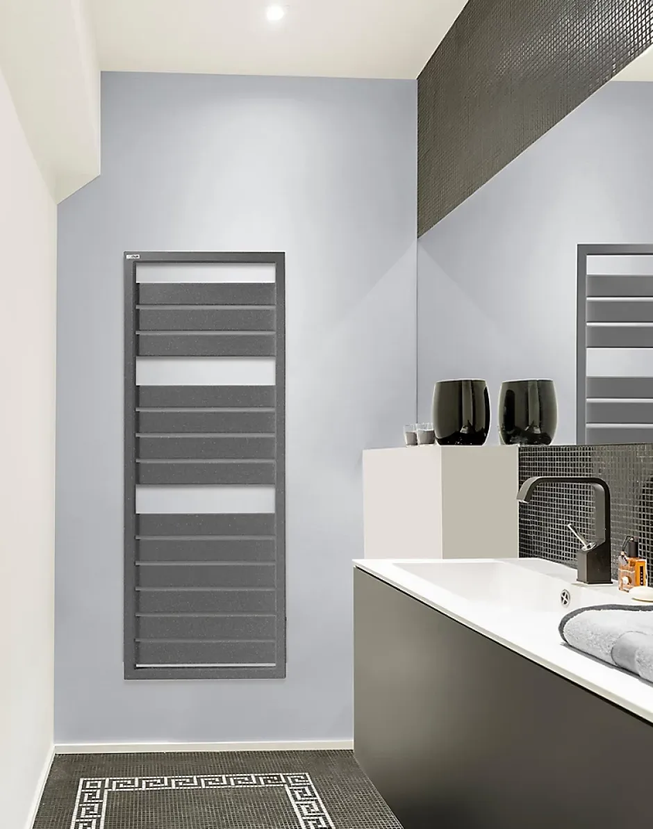 Acova Sèche-serviettes eau chaude en acier Astrakan grey aluminium 608W