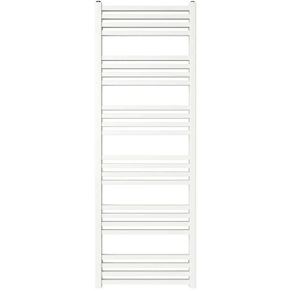 GoodHome Sèche-serviettes eau chaude en acier Duala blanc 24 barres - 518 W