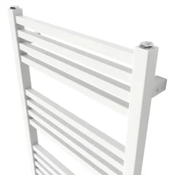 GoodHome Sèche-serviettes eau chaude en acier Duala blanc 24 barres - 518 W