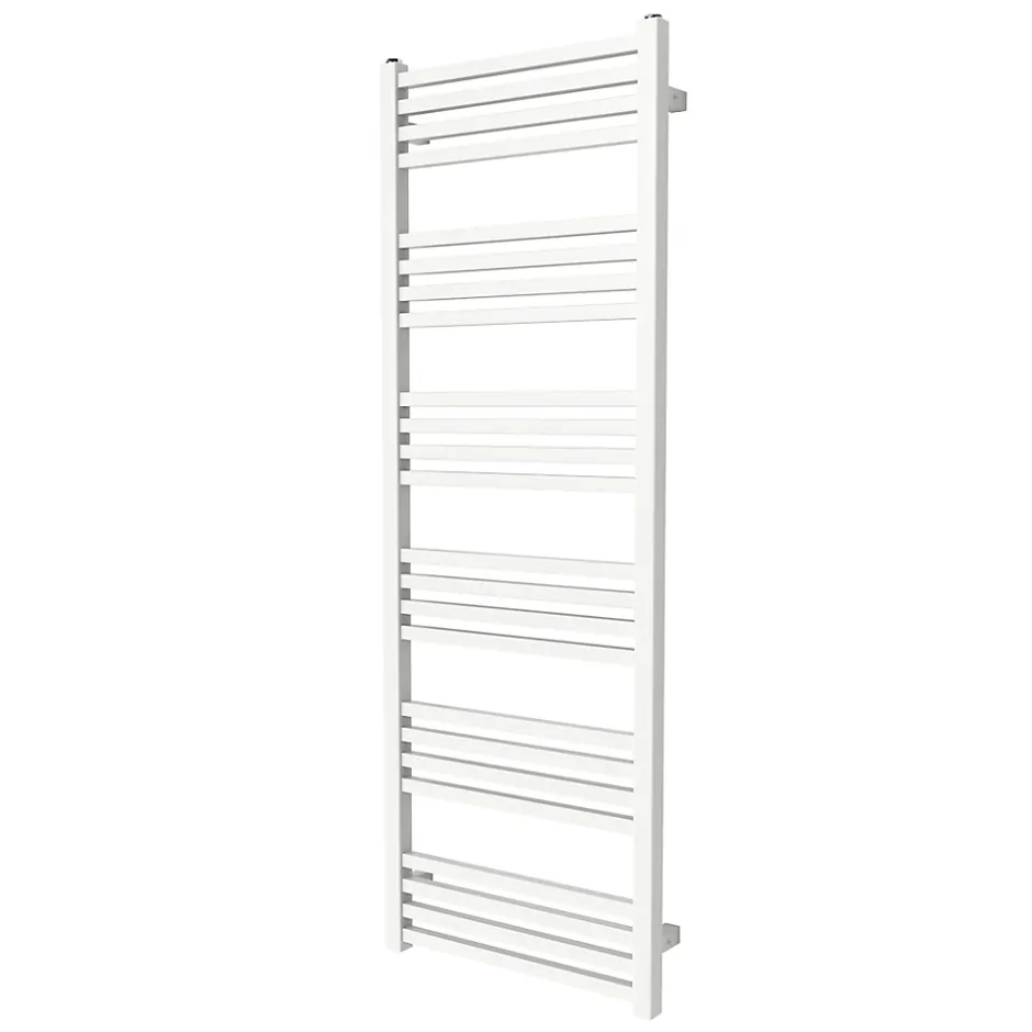GoodHome Sèche-serviettes eau chaude en acier Duala blanc 24 barres - 518 W