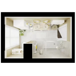 GoodHome Sèche-serviettes eau chaude en acier Duala blanc 16 barres - 325 W