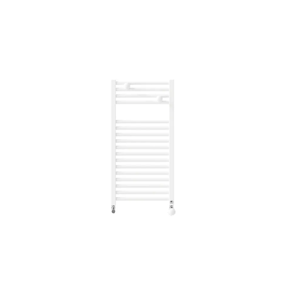 Thermor Sèche-serviettes eau chaude Riva 4 étroit 314W avec collecteurs blanc brillant - - 471605* Sèche-Serviettes Eau Chaude