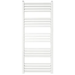 GoodHome Sèche-serviettes eau chaude en acier Duala blanc 20 barres - 438 W* Sèche-Serviettes Eau Chaude