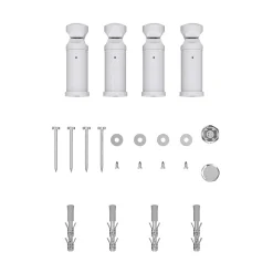 Flomasta Sèche-serviettes eau chaude plat en acier blanc 490W