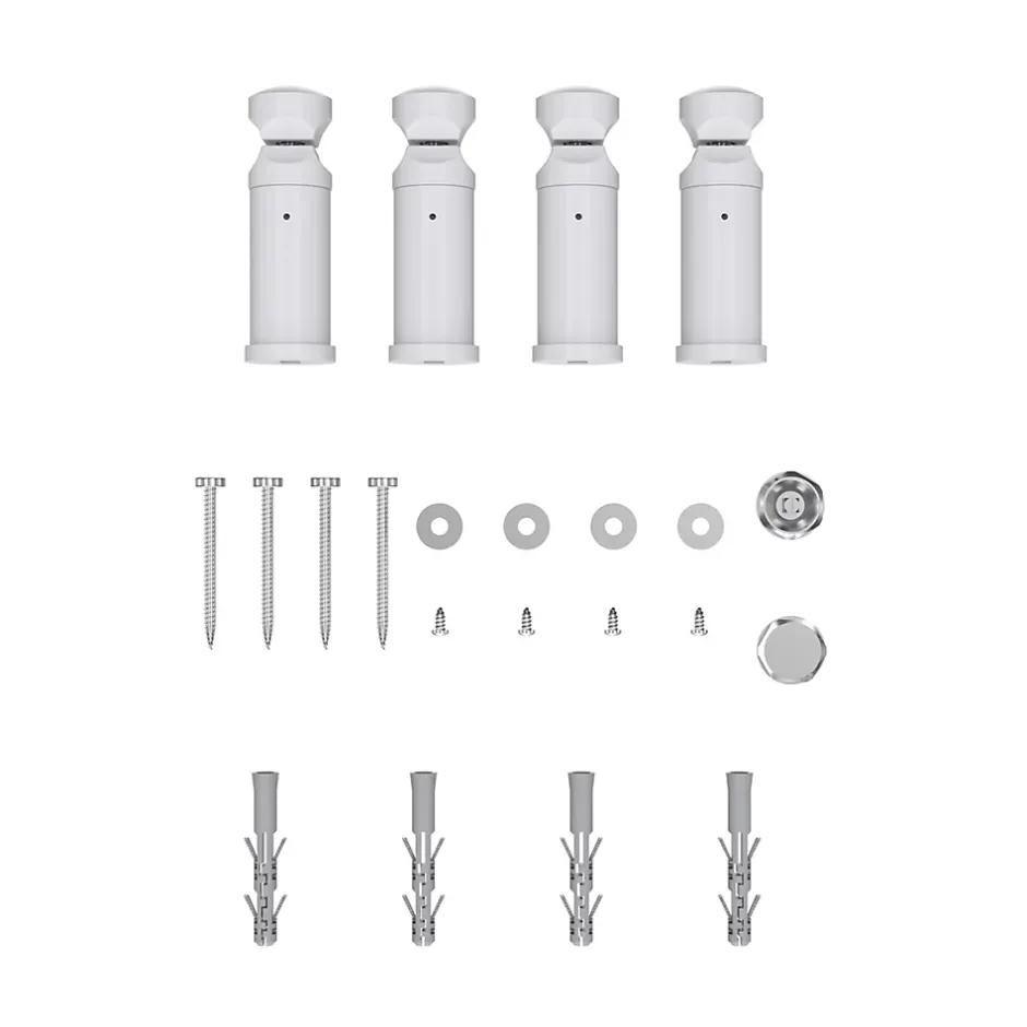 Flomasta Sèche-serviettes eau chaude plat en acier blanc 490W
