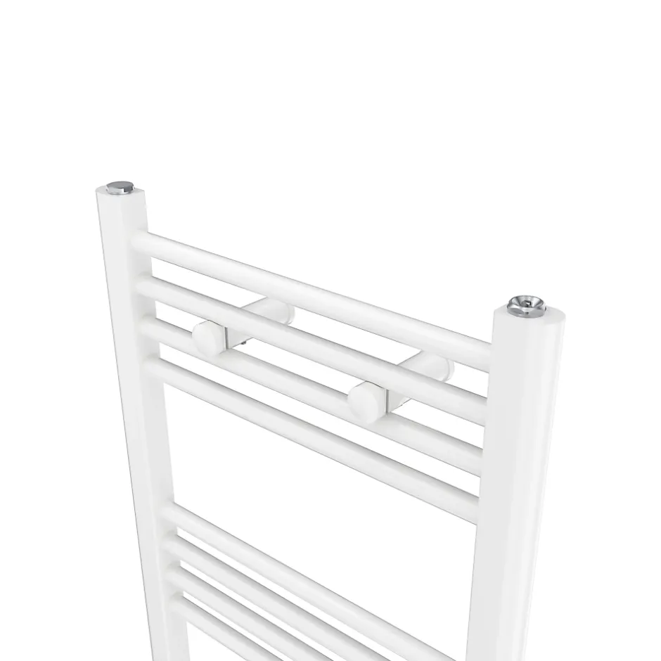 Flomasta Sèche-serviettes eau chaude plat en acier blanc 490W