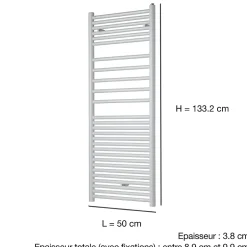 Acova Sèche-serviettes eau chaude en acier Angora blanc 615W