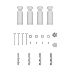 Flomasta Sèche-serviettes eau chaude plat en acier blanc 609W