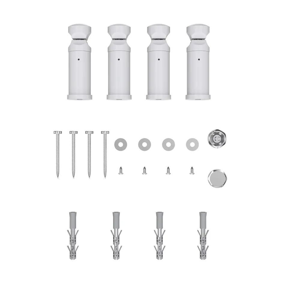Flomasta Sèche-serviettes eau chaude plat en acier blanc 609W