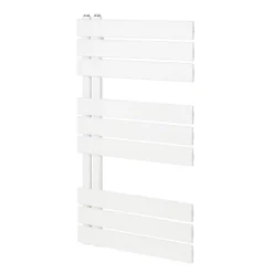 GoodHome Sèche-serviettes eau chaude en acier Boxwood blanc 379W