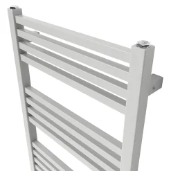 GoodHome Sèche-serviettes eau chaude en acier Duala gris 24 barres - 518 W