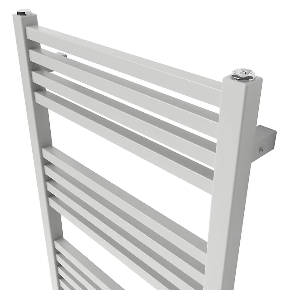 GoodHome Sèche-serviettes eau chaude en acier Duala gris 24 barres - 518 W