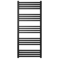 GoodHome Sèche-serviettes eau chaude en acier Duala noir 20 barres - 438 W* Sèche-Serviettes Eau Chaude