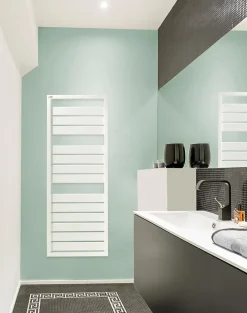 Acova Sèche-serviettes eau chaude en acier Astrakan blanc 608W* Sèche-Serviettes Eau Chaude