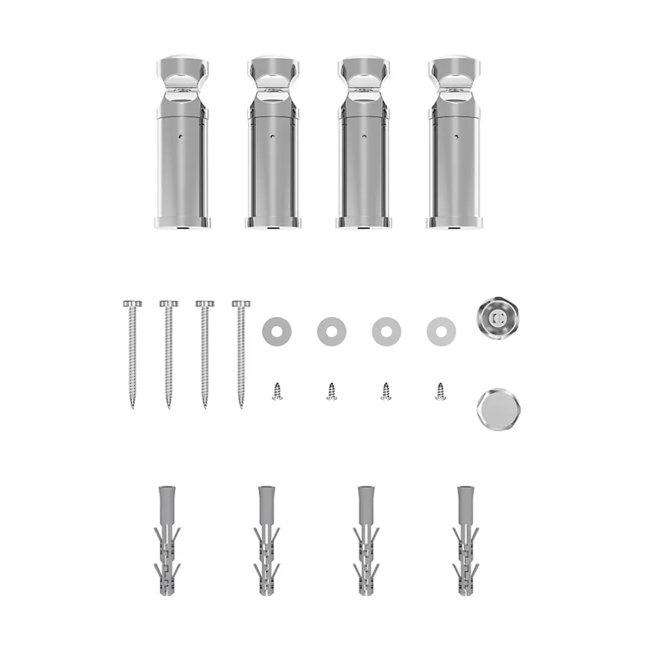 Flomasta Sèche-serviettes eau chaude en acier argent 415W* Sèche-Serviettes Eau Chaude