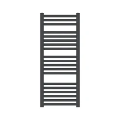 GoodHome Sèche-serviettes eau chaude en acier Aspley argent 485W* Sèche-Serviettes Eau Chaude