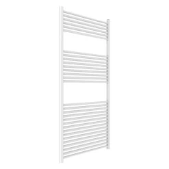 Kiamami Valentina Sèche-Serviettes En Acier Blanc 75X150 Avec 30 Tubes Horizontaux