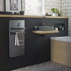 Intuis Sèche-serviettes Helia 1200W gris anthracite* Sèche-Serviettes Soufflant