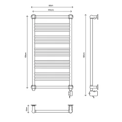 GoodHome Sèche-serviettes électrique à inertie fluide Hyana blanc 500W* Sèche-Serviettes Électrique