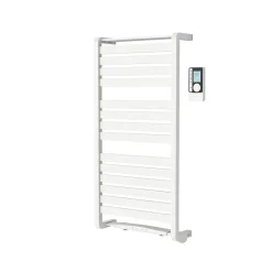 GoodHome Sèche-serviettes électrique Loreto blanc 500W + Soufflerie amovible Acilia blanc 1000W