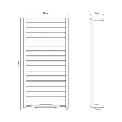GoodHome Sèche-serviettes électrique Loreto blanc 500W + Soufflerie amovible Acilia blanc 1000W