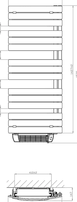 Delonghi Sèche-serviettes électrique à inertie fluide Madeira blanc 700W + soufflerie 1000W* Sèche-Serviettes Soufflant