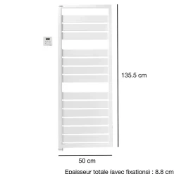 Acova Sèche-serviettes électrique à inertie fluide Astrakan noir 750W* Sèche-Serviettes Électrique