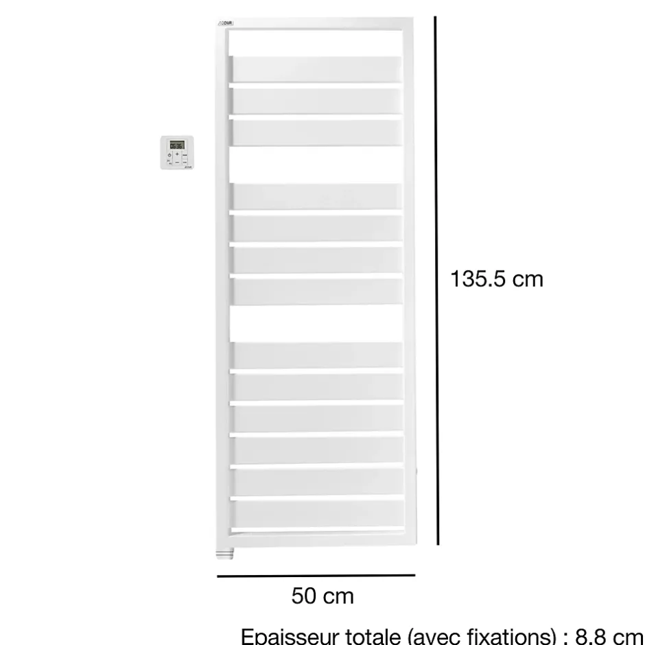 Acova Sèche-serviettes électrique à inertie fluide Astrakan noir 750W* Sèche-Serviettes Électrique