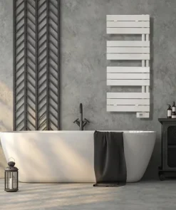 Deltacalor Sèche-serviettes électrique asymétrique 500W blanc 5m²
