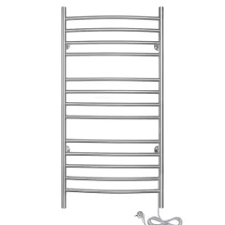 WarmlyYours Sèche-serviettes électrique chrome 150W , Dimensions: 101.6 cm x 45.7 cm* Sèche-Serviettes Électrique