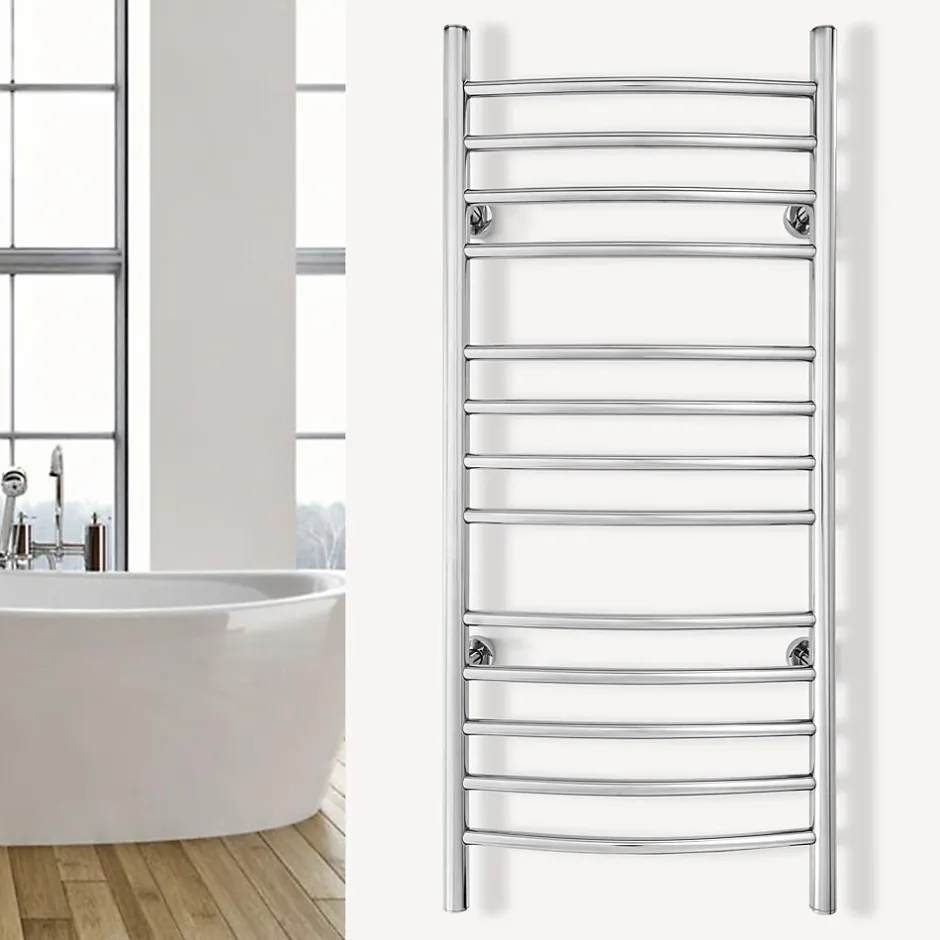 WarmlyYours Sèche-serviettes électrique chrome 150W , Dimensions: 101.6 cm x 45.7 cm* Sèche-Serviettes Électrique