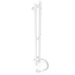 Laris Sèche-serviettes électrique DUET 80x1200 avec minuterie ECO, 80W, Blanc